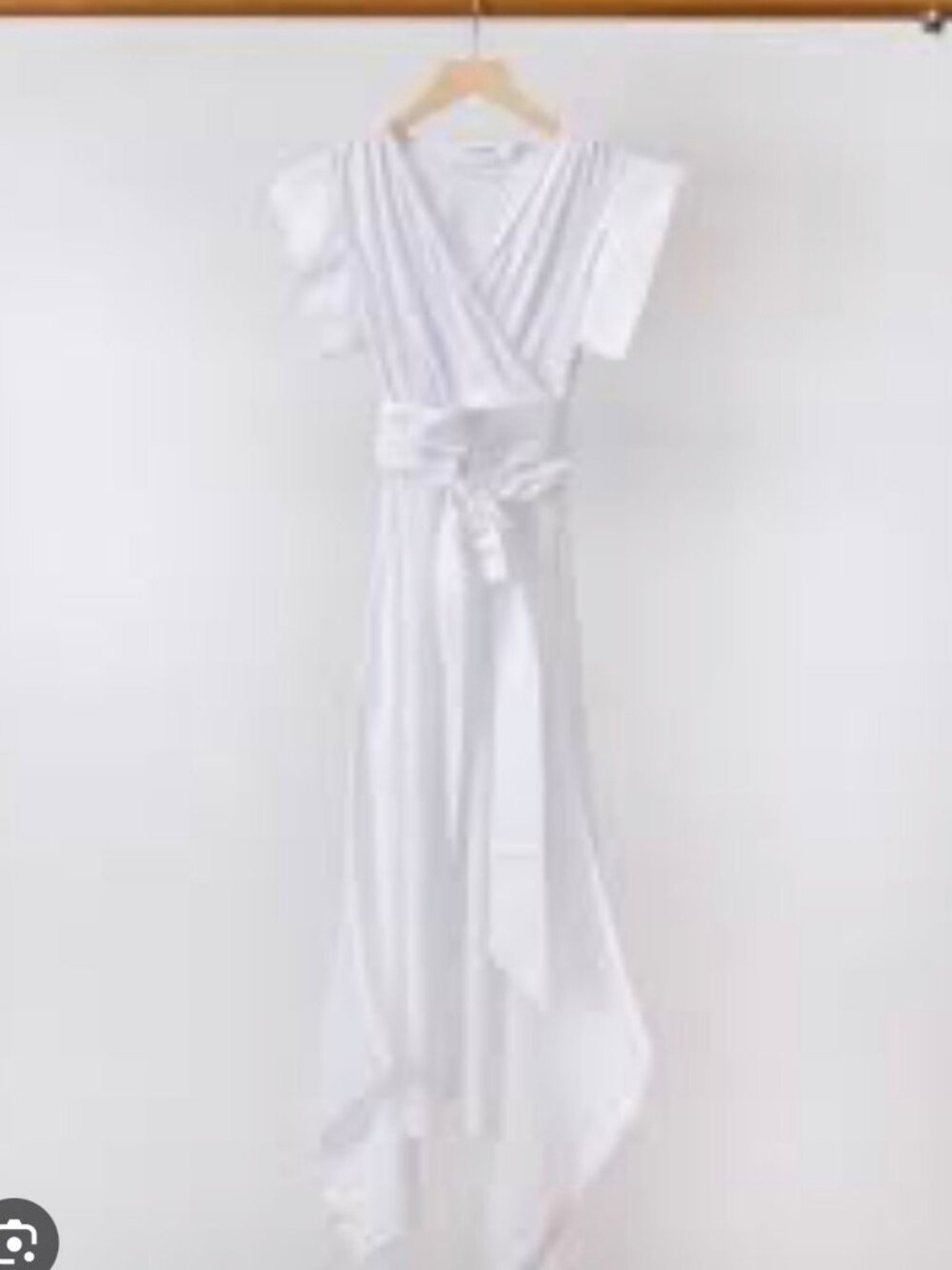 Ioanna Kourbela “Snow White” White Cotton Wrap Dress | Size Large - Picture 4 of 4